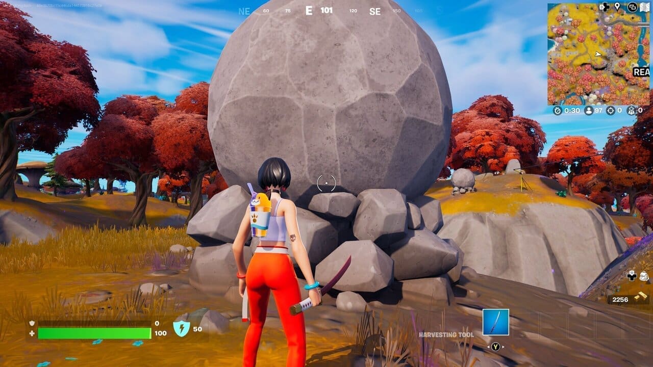 Comment déloger facilement un rocher en fuite avec un coup Fortnite-Dislodge-a-Runaway-Boulder-witha-Slide-Kick